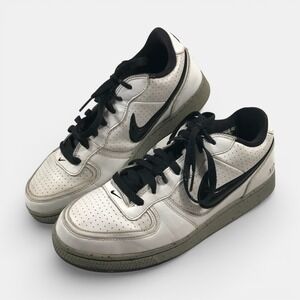 Nike Air Indee Low Top White/Black/Cement Leather Lace Up Shoes Mens US 8 EU 41